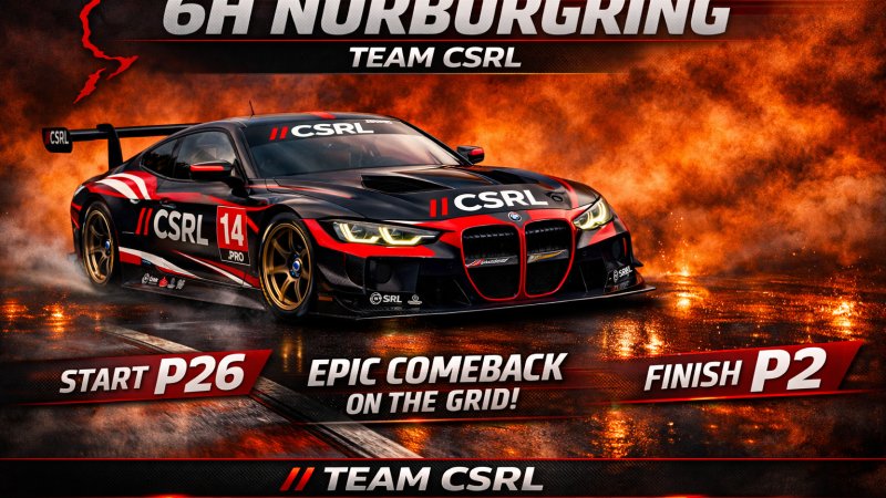 CSRL předvedlo na Nürburgringu 6H obrovský comeback