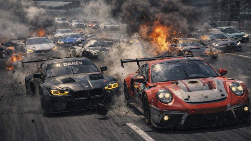 IMSA Nürburgring: Divoký start jako z destrukčního derby a fantastický výkon Radima Daňka